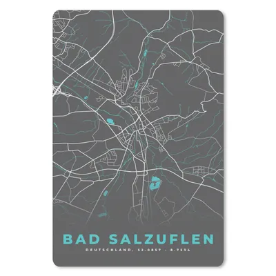Produktbild von MuchoWow® Mauspad Mousepad Karte - Stadtplan - Bad Salzuflen - Deutschland - Blau 40x60 cm - Mousepads - Maus Mat - Pad - Mausunterlage - Schreibtisch Accesoire