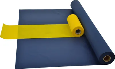 Produktbild von Sensalux Kombi-Set 1 Tischdeckenrolle 1,5m x 25m blau + Tischläufer 30cm gelb