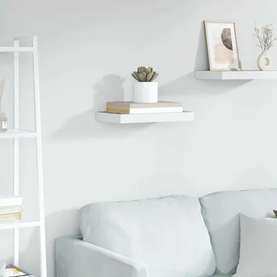 Obrázek produktu pro vidaXL Plovoucí police dubový vzhled a bílá 50x23x3,8 cm MDF