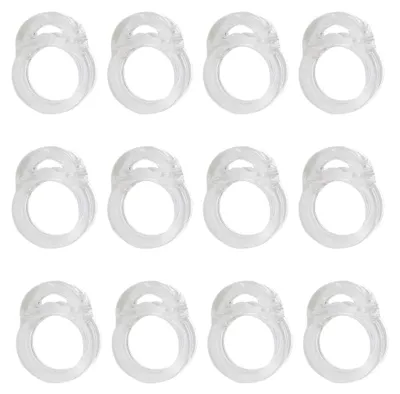 Produktbild von 12 Stück Türgriffpuffer aus PVC, transparente Türstopper für Türgriffe, hochelastische Türstopper, Fensterstopper, Schutz für Wände und Türgriffe, 18 mm