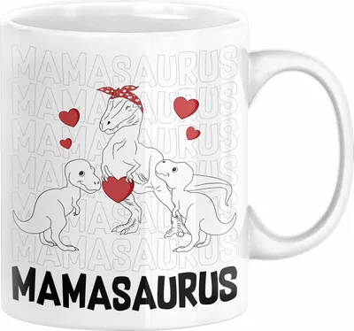 Produktbild von Mamasaurus Tasse Geschenk für Mutter zum Muttertag Geschenkidee von Tochter an Mama Beste Mama Der Welt Kaffee-Becher (Weiß)