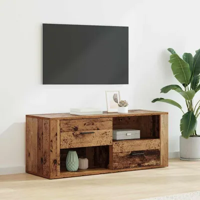 Produktbild von "Schlussverkauf" TV-Schränk hochwertigem - TV-Lowboard - Max. Gewicht: 60 kg - Altholz 100x35x40 cm Holzwerkstoff  C14526