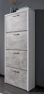 Produktbild von Schuhkipper >Filton II< in Weiß - 61x115x25cm (BxHxT)