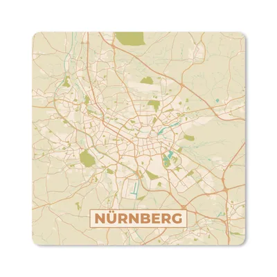 Produktbild von MuchoWow® Mauspad Mousepad Karte - Nürnberg - Vintage - Karte 30x30 cm - Mousepads - Maus Mat - Pad - Mausunterlage - Gaming
