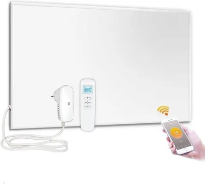 Obrázek produktu pro Infračervený topný panel 850 W s Wi-Fi termostatem a ochranou proti přehřátí, 122 x 77 cm, nástěnné topení