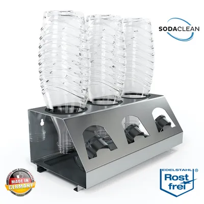 Produktbild von SodaClean® Premium 3er Flaschenhalter für SodaStream Duo Crystal Emil