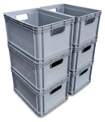 Produktbild von Aufbewahrungsbox RobustoBox, 20 Liter, hellgrau