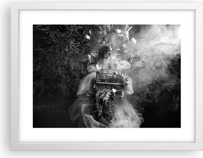 Produktbild von Gerahmtes Poster - Weißer Rahmen - Retro Vintage Frau - 40x30 cm - Wand Bild - Wanddeko - Wandbilder - Kunstposter - Wandposter - Bilderrahmen - Bilder - Kunstdruck - Wanddekoration - P2WAA40x30-4940