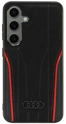 Zdjęcie produktu dla Audi Genuine Leather Magsafe S24 S921 Czarno-Czerwony/Black-Red Hardcase Au-Tpupcs24-R8/D3-Rd