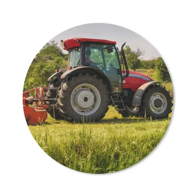 Produktbild von MuchoWow® Mauspad Mousepad Traktor - Rot - Natur - Grün - Landleben 40x40 cm - Mousepads - Maus Mat - Pad - Mausunterlage - Schreibtisch Accessoires