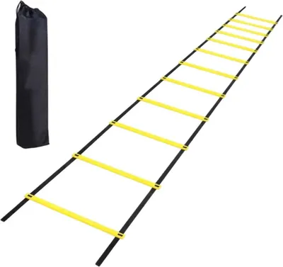 Produktbild von Fußball Trainingsset – Komplettset mit Laufleiter, Hütchen, Hürden und Pylonen – Sporttasche – Für alle Leistungsniveaus