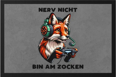Produktbild von Nerv nicht Bin am zocken Fuchs Fußmatte - Lustiges Gaming Geschenk