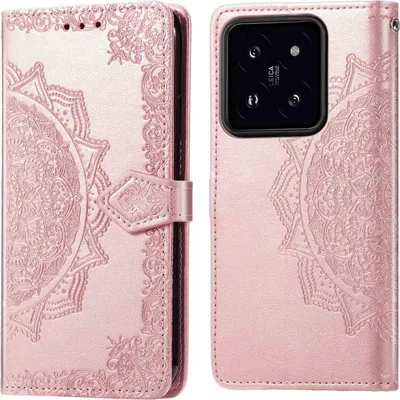 Obrázok produktu pre imoshion Mandala knižnica pre Xiaomi 14T - ružovo zlatá