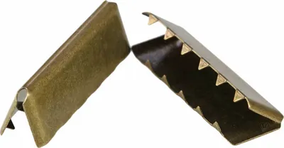 Produktbild von 10 Endstücke für Gürtel Gurte Bänder, 9x20 - 12x40mm Gürtelenden Endkappen