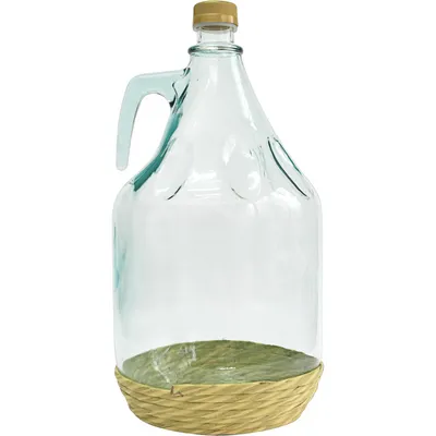 Produktbild von Gärballon Dama 5 l im Korbgeflecht, mit Schraubverschluss