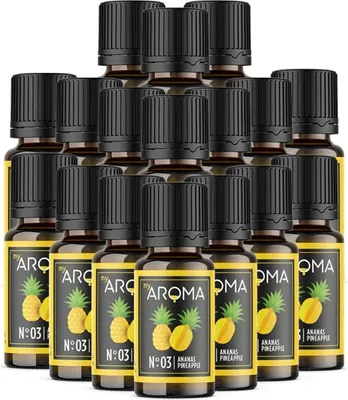 Produktbild von myAROMA Flavour Drops – Ananas 17x10ml, Zuckerfreie & Kalorienfreie Aromatropfen, Vegan, Ohne künstliche Farbstoffe, Ideal zum Kochen, Backen & Mixen, Nr. 03