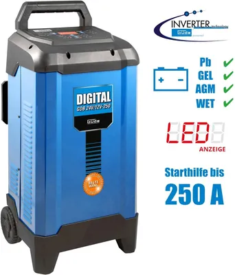 Produktbild von GÜDE Batterielader Digital GDB 24V/12V-250 Schnellader Starthilfe 550 Ah 8000 W