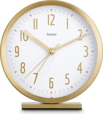 A close-up studio shot of a Hama alarm clock.