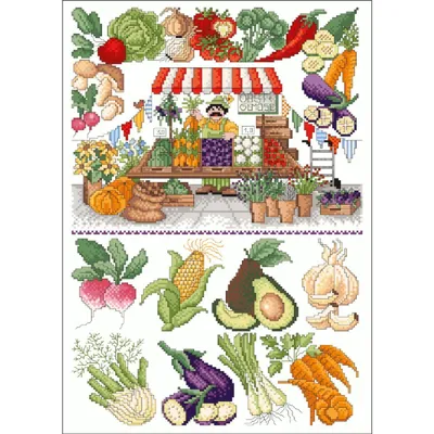 Image de Lindner's point de croix modèle de comptage "marché hebdomadaire", 099