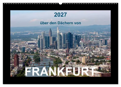 Produktbild von über den Dächern von FRANKFURT (Wandkalender 2027 DIN A2 quer), CALVENDO Monatskalender