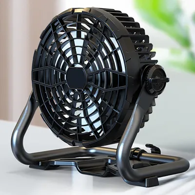 Obrázek produktu pro Kempingový ventilátor – tichý, výkonný, s bezkartáčovým motorem, nabíjení přes USB, závěsný, přenosný ventilátor do stanu a na kempování
