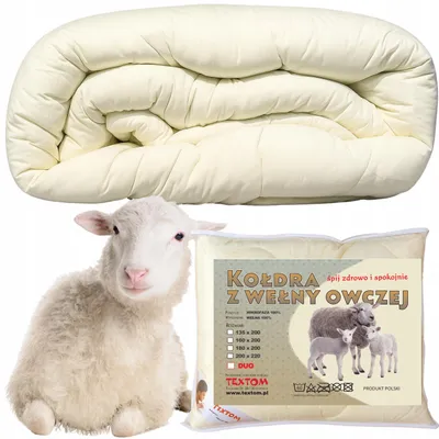 Produktbild von Textom Schafwolle Bettdecke 200x220 cm Warm Dick Winter