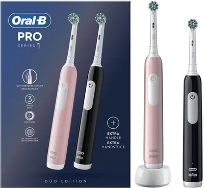 Produktbild von Oral-B Pro 1 Duo Cross Action mit 2. Handstück, Elektrische Zahnbürste