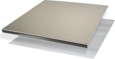 Produktbild von Schneidebrett zum Kneten – Arbeitsplatte aus Edelstahl – Verschiedene Größen – Küche, Bar, Restaurant – 60 x 50 cm, faltbar 2 cm