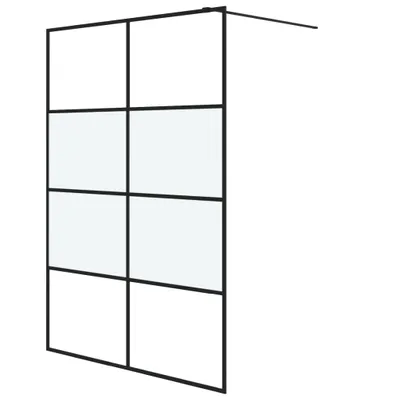 Produktbild von vidaXL Duschwand für Begehbare Dusche Schwarz 140x195 cm Halbmatt ESG