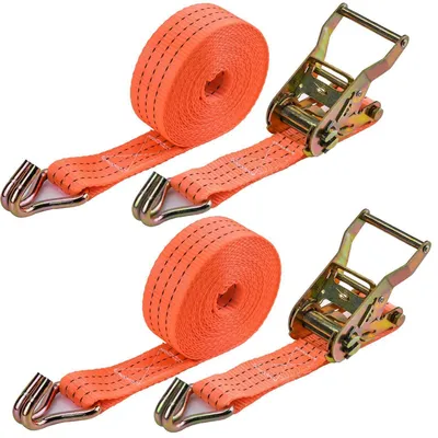 Produktbild von Spanngurte mit Ratsche 2000 kg 5m 38mm Orange 2er Set