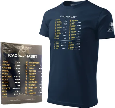 Produktbild von T-Shirt mit ICAO phonetischem Alphabet (M)