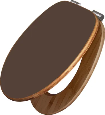 Produktbild von banjado Design WC Sitz Bambus Absenkautomatik -Schokobraun - Toilettendeckel mit Absenkautomatik Holz/hochwertiger Bambus Klodeckel/WC-Sitz für alle gängigen Toiletten [TDB2-0021]
