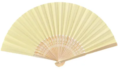 6 bunte Papier-Faltfächer, hellgelb, für Hochzeit & Party