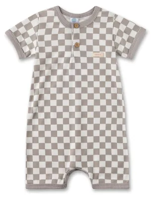 Produktbild von Sanetta Baby-Strampler kurz grau kariert 68