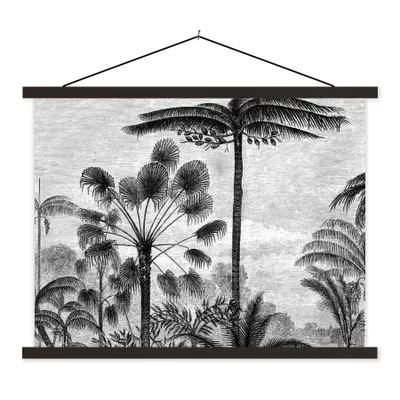 Produktbild von MuchoWow® Textilposter Design - Bäume - Natur - Pflanzen - Botanisch 150x113 cm mit holzfarbenen Rahmen - Poster