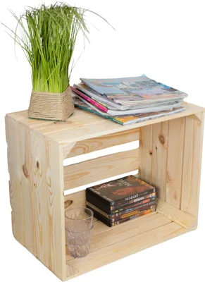 Produktbild von Holzkiste Johanna neu Obstkiste Regalkiste 50x40x30cm Wein-Aufbewahrungskiste