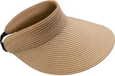 Productafbeelding van Unyqoos® Elegante dameszomerhoed van papierstro, brede rand van 13,5 cm, opvouwbaar, UV-bescherming, verstelbaar van 56–62 cm