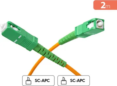 Image de Câble fibre optique SC/APC monomode 2m Or&Grn
