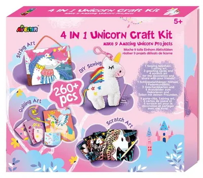 Produktbild von Avenir 4-in-1 Einhorn Bastelset Kreativ-Set