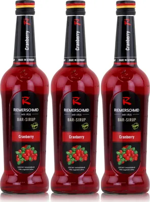 Produktbild von Riemerschmid Bar-Sirup Cranberry 0,7L - Cocktails Milchshakes (3er Pack)