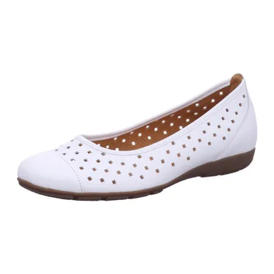 Produktbild von GABOR Damen Ballerina weiß Glattleder - Größe: UK 8