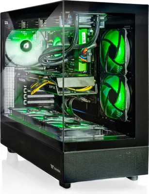 Produktbild von Gaming PC Glasgehäuse High End mit AMD Ryzen 5500 CPU | Nvidia GeForce RTX 3050 | 32 GB RAM DDR4 | 1 TB NVMe M.2 SSD | Wasserkühlung | Windows 11 Pro