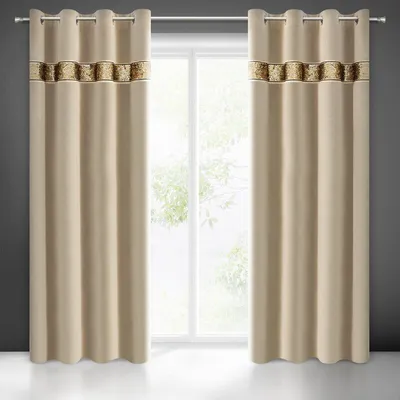 Produktbild von Vorhang BUENO beige 140x250 cm  Ösen Ösenvorhang