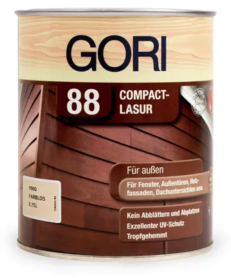 Produktbild von 0,75L Gori 88 Compactlasur farblos Compact Lasur Holzschutz Holzlasur