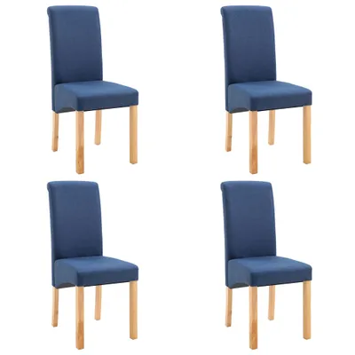 Immagine prodotto di vidaXL Sedie da pranzo 4 pezzi. Tessuto blu