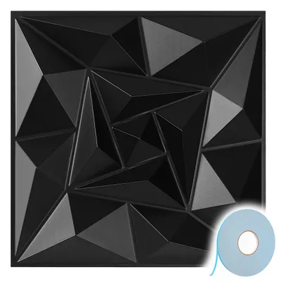 Imagen del producto de Paneles de pared 3D Ikodm, color , 30x30 cm, diseño espiral, PVC, autoadhesivos, decoración de pared artística