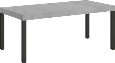 Produktbild von Ausziehbarer Tisch 90x90/246 cm Everyday Premium Cement Anthrazit-Gestell