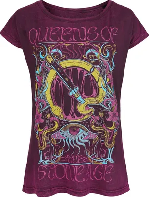 Produktbild von Queens Of The Stone Age T-Shirt Damen Neon Sacrilege bordeaux XL