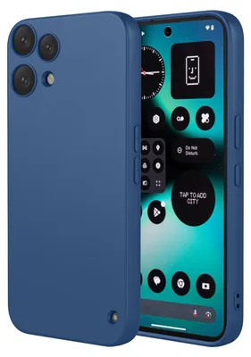 Produktbild von MobyDefend Hülle für Nothing Phone (3a) Lite - Matte Silikon Schutzhülle - Blau