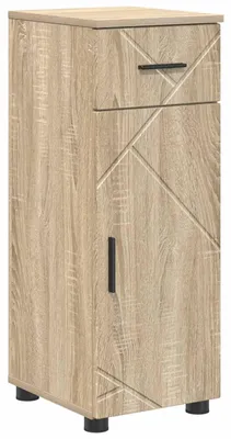 Image de vidaXL Armoire de salle de bain avec tiroirs Chêne Sonoma 30 x 35 x 80 cm